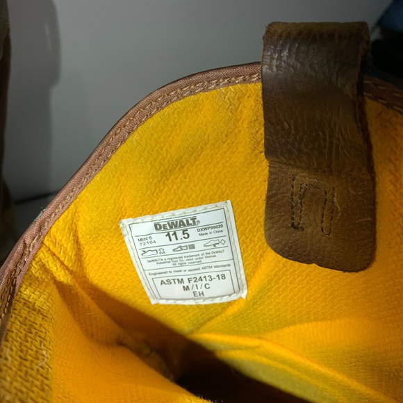 DeWalt Men’s Work Boots 11.5 Waterproof Leather Pull-On ASTM F2413 Slip Oil Resi - Picture 10 of 11